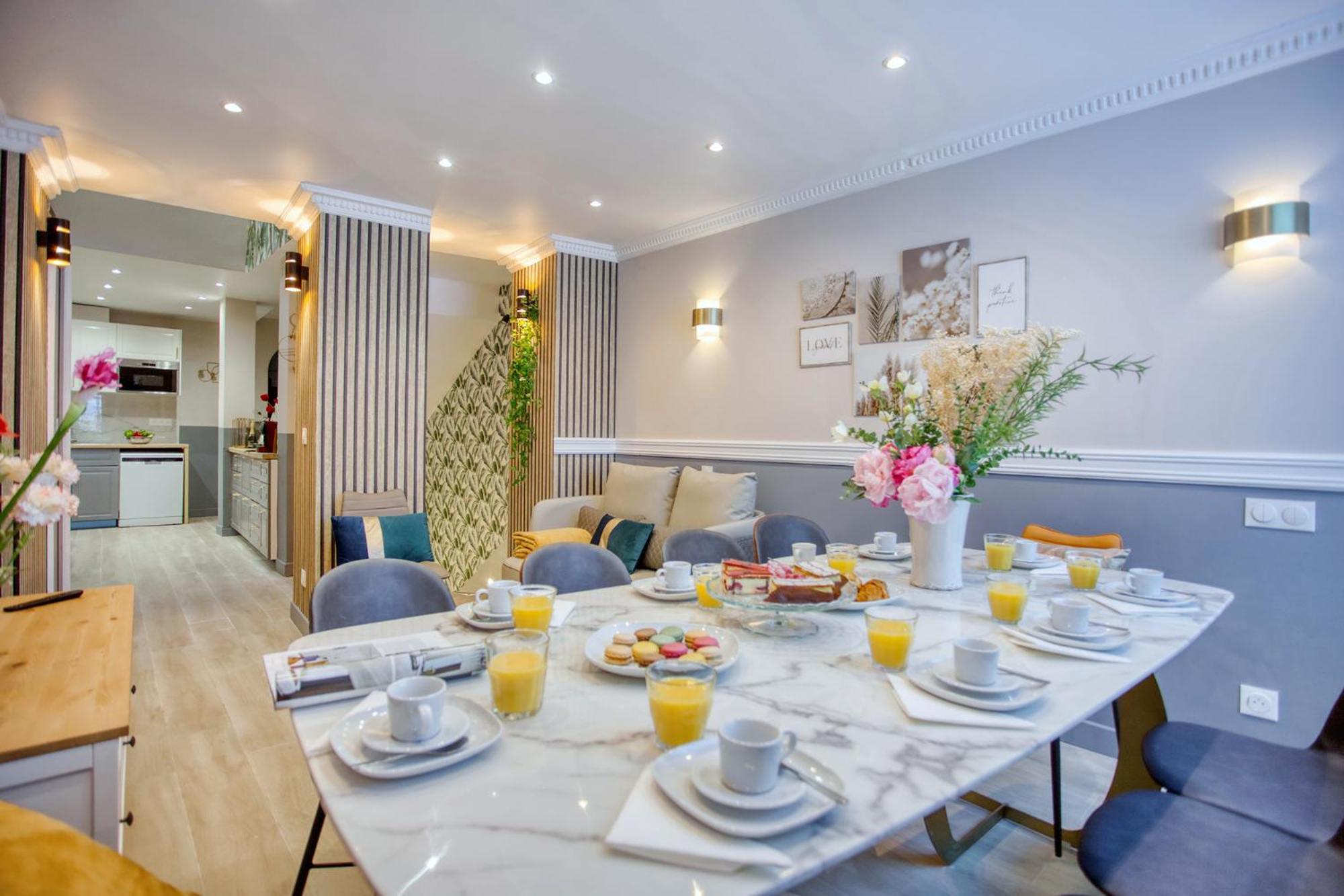 Elegant Triplex In Paris - Ideal For 10 - Aircon Kültér fotó